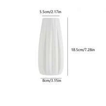 French Style White Ceramic Plastic Vase, Minimalist Luxury Home Decor Flower Arrangement Ornament, Living Room Decorative Vase - A - View 2