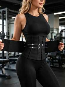 1pc Women's Breathable Mesh Waist Trainer, High Compression Waist Cincher, Abdominal And Chest Shaping, Waist Tightening Control Corset, Waist Belt, Body Shaper, Gym, Colombian Shapewear, Stack Of Cash, Women's Waist Trainer, Corset, Thin, Suitable For Summer, Winter, Spring, Autumn - Black - View 23