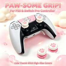 1 Pair Cute High Rise Thumb Grips For P5 P4 Switch Pro Controller Joystick Caps Same Height Grip Cover Stick Extenders - View 1