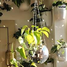 1pc Modern Glass Hanging Planter With Automatic Watering System And Chain - Outdoor Asymmetrical Planter, Mirror Or Pen Holder - Glass And Plastic Material, Suitable For Office, Balcony - Assemblable Multi-Functional Decorative Container - A - View 9