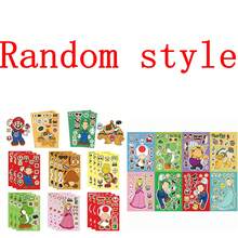 SUPER MARIO BROS. 1set/8pcs Anime . Puzzle Sticker Game Kawaii Makes A Face Sticker Cute Cartoon DIY Puzzle Toy Sticker, The Perfect Holiday Gift For Boys And Girls(Stochastic Style) - Multicolor - View 11