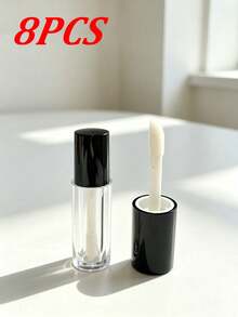 12/8/5pcs Mini Mouth Red Lip Glaze Bottle, 1.2ml Transparent Lipstick Container, Reusable, Suitable For Filling All Kinds Of Lip Gloss, Lipstick Tube Containers, Makeup Tools, Sub Bottled Travel Necessities - Multicolor - View 8