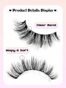 Sibeuna 7 cặp lông mi giả sợi trong tự nhiên kiểu lông chồn nhân tạo, dải đầy bồng bềnh và dày dặn, phù hợp trang điểm mắt hàng ngày, dễ dùng cho người mới bắt đầu - màu đen - Xem 3