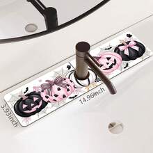 1pc Halloween Pumpkin Pattern, Sink Faucet Absorbent Mat, Drainage Mat, Suitable For Kitchen, Bathroom Sink, Countertop, Drainage Mat, Diatomaceous Earth Material, Trimmable, Quick Drying Mat - Multicolor - View 13