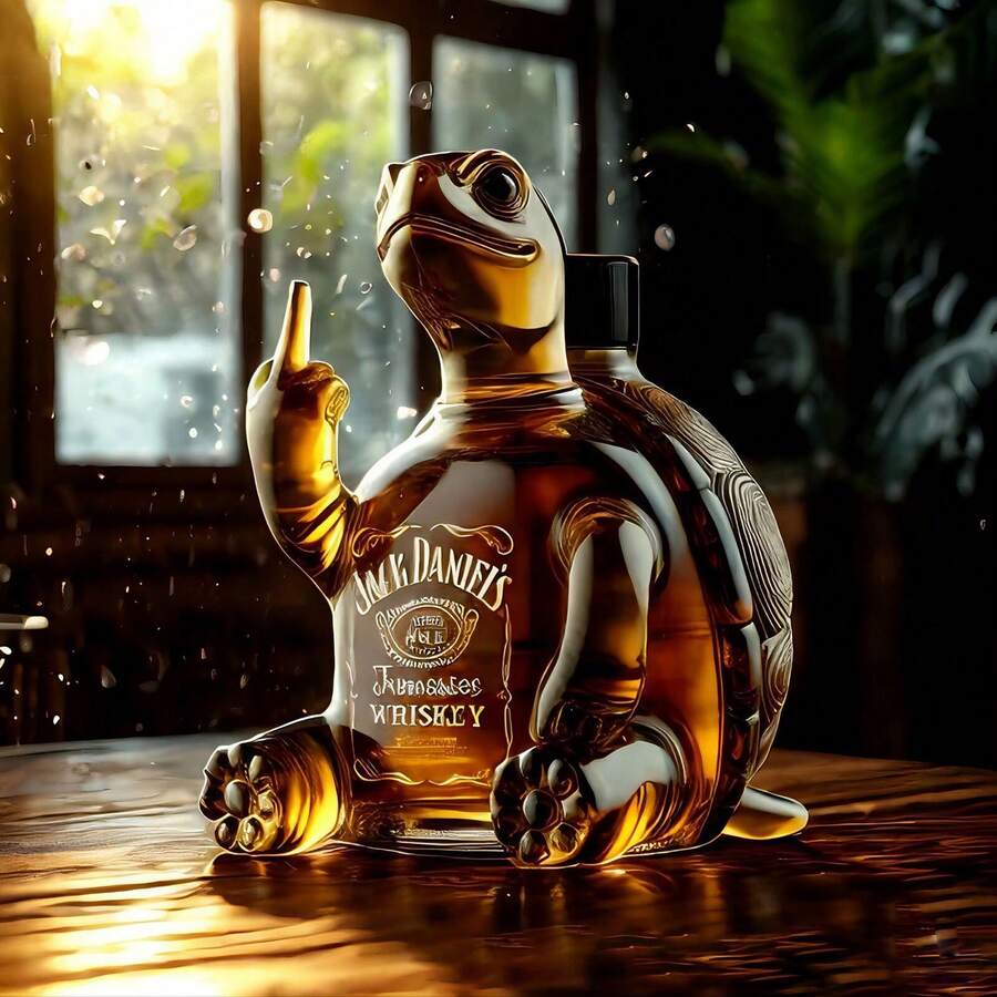 2026 Unique Whiskey Decanter Turtle Shaped Transparent Glass Art Decanter Gift - View 1