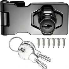 1/2pcs 3-Inch Key Lock Knob Safety Lock, Door Lock Bolt Latch, Suitable For Main Door, Garage Door, Wooden Shed, Box, Wardrobe, Cabinet, Drawer - GG - View 13