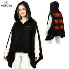 Hailicare Graphene Hooded Heating Shawl 3-Level Temp USB Powered Wearable Wrap Winter Warm For Home Office Dorm Christmas Gift (USB Plug-In, No Built-In Battery) - View 2