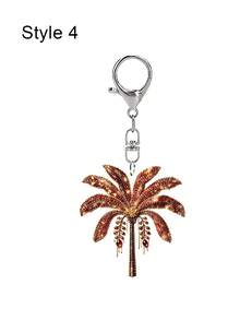 2d Acrylic Coconut Tree Keychain, Keychain, Middle Eastern, Arabic Exotic Style Pendant, Bag Hanging Birthday Gift, Ramadan, National Day - Multicolor - View 18