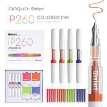 Languo 4-Color Pen Set - Replaceable Ink Cartridges, Precision Fine Nib, Wear-Resistant Alloy Nib, Large Capacity Ink Cartridge Easy To Replace, Smooth And Stable Writing, Suitable For Drawing, Writing, Journaling, Practice, Efficient Marking And More - Multicolor - View 16