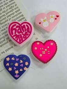 12‑Piece Passion Heartbeat Shoe Charms. Warm Heart‑Felt Vibe Shoe Pins, Easy To Install And Remove. Create Unique Shoe Looks - Multicolor - View 5