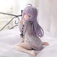 1pc/Wandering Witch: The Journey Of Elaina Figure Sitting Pose Sweater Dress Rena Looking Back Anime 2D Beautiful Girl Ornament - Multicolor - View 2