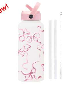 Insulated Stainless Steel Water Bottle - 32oz Leak-Proof Sports Water Bottle With Dual-Function Spout, Flip Straw And Wide Mouth Design - Keeps Hot/Cold For 24 Hours - Perfect For Fitness, Travel And Daily Use - Multicolor - View 12