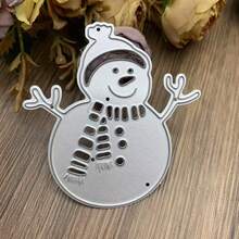 Christmas Cute Snowman Metal Cutting Dies, Wearing Hat And Scarf, Suitable For Winter Planner, Holiday Stickers, Christmas Card Making - JW019 - View 5