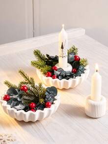 2pcs Striped Wave Bowl & Candle Holder Silicone Mold Set, DIY Aromatherapy Candle Container Plaster Resin Casting Mold, Home Decor Handmade Craft Tool, Christmas Gift - Mold - View 4
