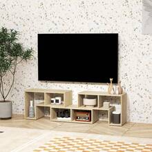 2026 NEW : TV Stand ForTelevision Up To 75 Inches, Oak Wood-Effect - Grey Oak Wood Grain - View 5