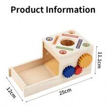 Montessori Wooden Coin Box, Color Sorting Matching Toy, Throwing Box, Permanent Storage Box, Educational Learning Toy Gift - Standard-1 - View 2