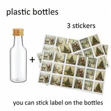 36pcs Reusable Plastic Wine Bottles With Christmas Themed Style, Empty Bottles For Drinks, Leak Proof, Portable, Multi-Purpose Storage, Suitable For Storing Drinks And Beverages, Suitable For Christmas Gatherings, Gift Packaging, And Parties - White - View 9