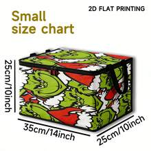 The Grinch 1pc Green Furry Monster Christmas Foldable Storage Box With Lid, Dust-Proof Clothes Organizer, Large Capacity Clothes & Toys Storage Bin, Home Storage Box, Car Storage Box, Multi-Functional Storage Box, Christmas Gift For Family And Friends, Halloween Costume Prop - Multi-color - View 8