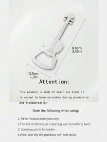 1pc Zinc Alloy Guitar-Shaped Beer Bottle Opener - View 2