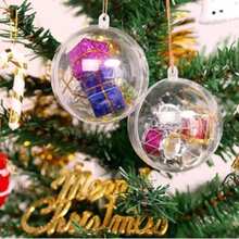 Christmas Transparent Hollow Ball DIY Plastic Fillable Decorative Ball Christmas Tree Hanging Decoration Home Party Gift Box Decoration - Multicolor - View 4