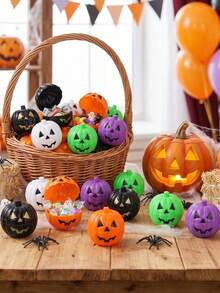 10/20pcs Colorful Openable Plastic Pumpkin Candy Boxes, Halloween Candy Storage Containers, Halloween Party Gifts, Desktop Decoration, Mini Plastic Pumpkin Gift Boxes, Halloween Party Supplies, Random Color Shipped (Boxes Only) - Multicolor - View 4