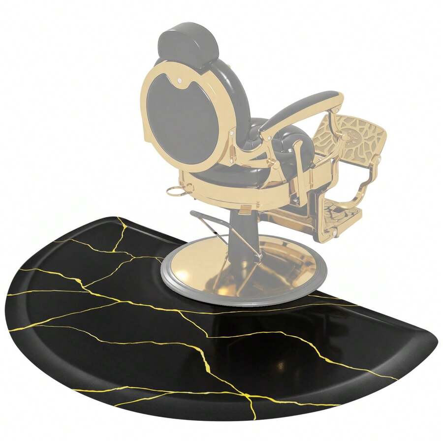 Pro 3'x5'x1/2" Semi-Circle Anti-Fatigue Salon Chair Mat Barber Chair Floor Mat - Default - View 1