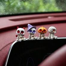 Halloween Mummy Desktop Ornament Office Computer Screen Console Car Dashboard Decoration Halloween Ghost Desk Decor Healing Style Car Center Console Display Screen Accessory - Multiple Styles - View 4