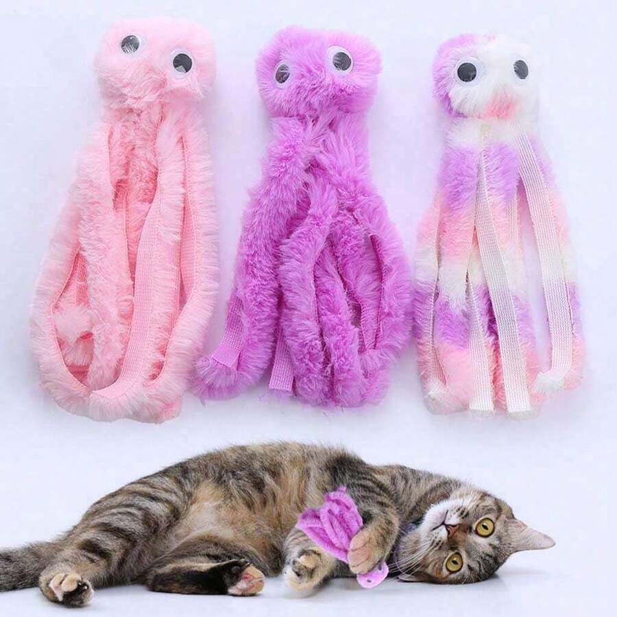 Octopus-Shaped Cat Toy With Cat, Attracts Cats To Play And Keeps Them Entertained At Home - Multicolor - View 1