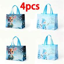 1/4 Pack Extra Large Christmas Gift Bags With Handles - Suitable For Christmas, Gift Wrapping, Non-Woven Fabric Gift Bags, Storage Bags, Shopping Bags, Christmas Essential Bags | Reusable - A - View 14