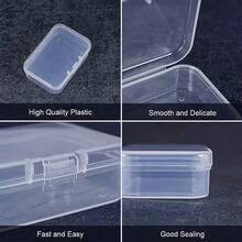 6/12pcs Kotak Penyimpanan Plastik Mini Transparan, 1 Paket, Cocok untuk Manik-manik, Perhiasan, dan Kerajinan Tangan - Perlengkapan Seni Ukuran 2,56 x 1,7 Inci - MultiWarna - View 8