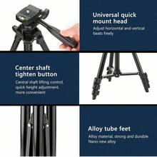 AXNEN 12-Inch LED Ring Light With Adjustable Tripod And Phone Holder - Professional Lighting Kit For Photography & Live Streaming, 3 Light Modes, Lightweight Aluminum Alloy - Dark Grey - View 11
