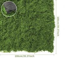 Huamanyuancraft 100cm*100cm 人造苔蘚地毯 水景仿生草坪 仿真苔蘚 微景造景 盆栽盆景草坪 鋪地苔蘚墊 苔蘚裝飾 - 墨綠色1m*1m/39.37inch*39.37inch - 查看 4