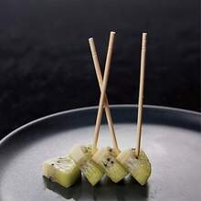 300pcs Cocktail Picks, Portable Thin Toothpicks, Food Picks, Suitable For Cocktails, Party Snacks, Outdoor Food Forks, Fruit Picks, Length 2.65 Inches/6.5 Cm - Natural Wood Color - View 7