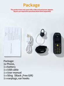 SERVO B25 Mini Phone Dual SIM Standby Bluetooth Dialing Music Sync Blacklist 0.66-Inch Screen Suitable For Sports Button-Style Backup Small Phone - Blue - View 13