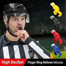 Finger Grip Referee Whistle, High Decibel Plastic Sports Whistle With Finger Ring, Detachable Silicone Mouthpiece, Suitable For Football, Basketball Games And Training - Multicolor - View 4