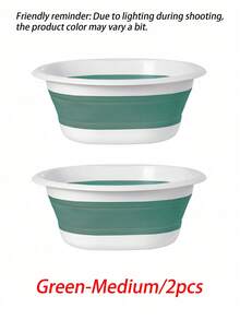 1/2pcs Multi-Functional Foldable Silicone Basin, Foot Bath Basin, Foot Soaking Basin, Foot Care Foldable Basin - Multicolor - View 19