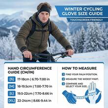 Kyncilor Winter Cycling Gloves For Men And Women, Warm Fleece Bike Gloves, Non-Slip, Touchscreen Riding Accessories - Multicolor - View 4