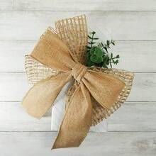 2 Rolls 2.5 Inch Wide Burlap Ribbon With Wire Edge - Perfect For Gift Wrapping, Christmas Tree Decoration - Multicolor - View 3