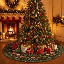 1 buah Kotak Hadiah Bulat dengan Motif Alas Pohon Natal, Dekorasi Liburan Warna Elegan, 5 Ukuran, Hadiah Liburan Unisex, Cocok untuk Dekorasi Natal di Rumah dan Pesta - Kotak hadiah bundar - View 6