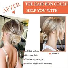 3 Inch Synthetic Hair Bun Elastic Rubber Band Fake Hair Bun Clip In Hair Extension Hair Piece Ponytail For Women - Multicolor - View 6
