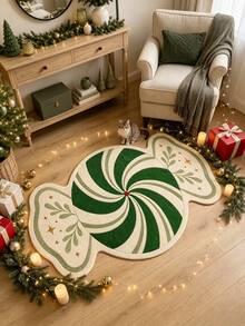 1pc Green Candy Decor Rug, Thickened Rug, Thick Rug, Plush Rug, Autumn/Winter Rug, Thickened Rug, Decor Rug, Bedroom Decor, Small Rug, Rug, Home Decor, Living Room Rug, Living Room Small Rug, Bedroom Rug, Living Room Home Decor, Outdoor Rug, Washable Rug - Multicolor - View 1
