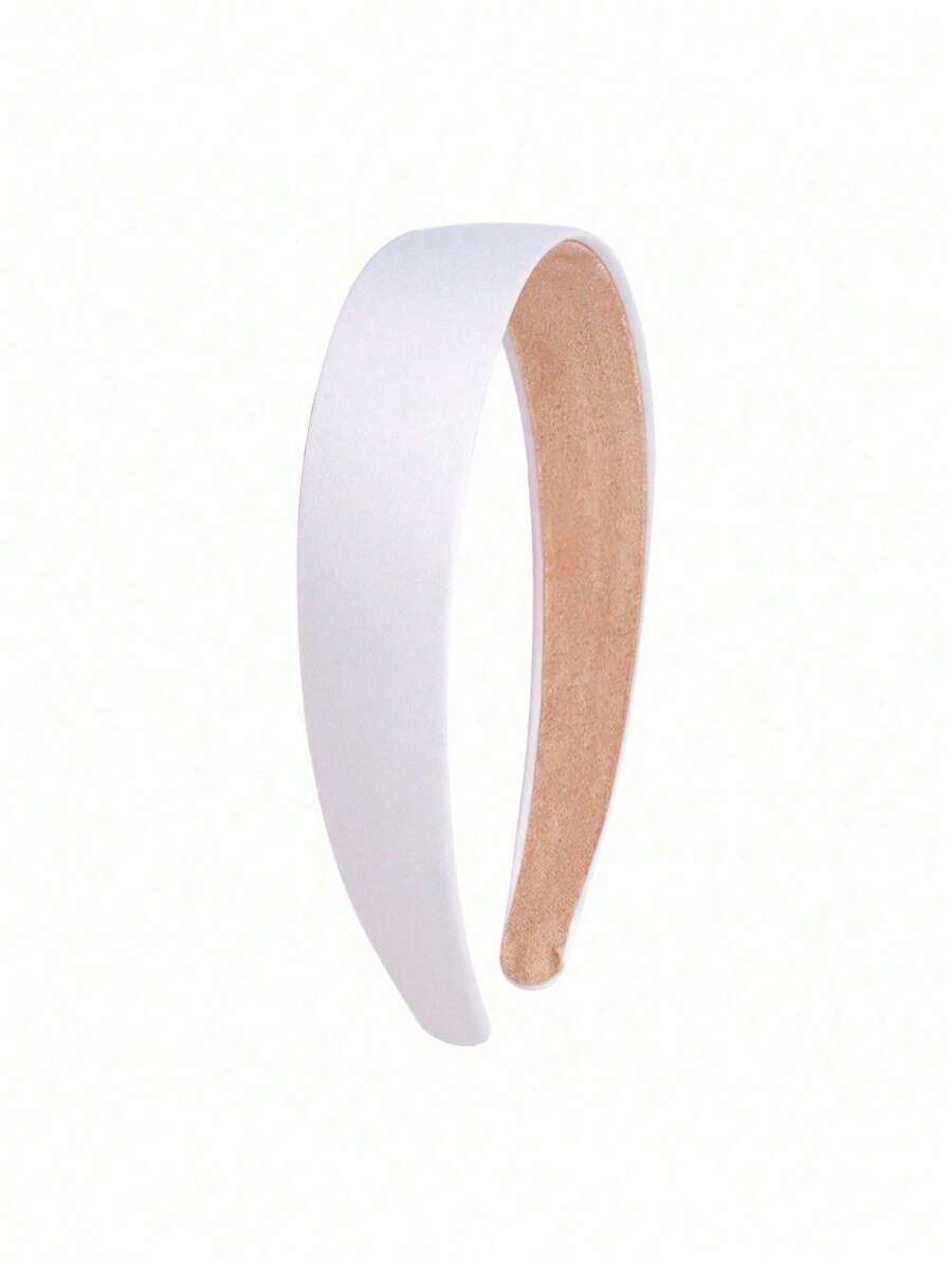 3CM Casual Versatile White Fabric Headband 1PC - White - View 1