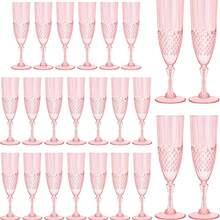 1/2/6/12pcs Champagne Cups, Wedding Toasting Cups, 7oz Plastic Reusable Unbreakable Champagne Cups, Suitable For Bachelor Party, Wedding, Bridal Shower - View 1