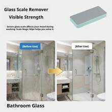 Magic Descaling Cleaning Brush, 1/2/3/4/6pcs Multi-Functional Bathroom Glass, Mirror And Shower Tile Cleaning Tool, Powerful Removal Of Water Stains, Water Marks And Limescale Window And Sink Brush, Faucet Cleaner - Cleaning Wipe - View 7