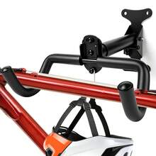 Adjustable Bike Wall Mount, Extendable Arm 22.5-33.5cm, 30kg Load Capacity, 90° Foldable Space-Saving Design, For Mountain Road Folding Bikes, Metal Hook With Soft Padding Frame Protection - Black - View 3