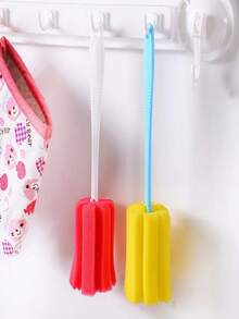 6-Pack Kitchen Cleaning Sponge Brushes, Suitable For Wine Glasses, Bottles And Teacups, Random Colors, Cleaning Supplies - Set - View 4