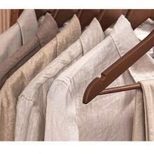 1/5pcs Natural Wooden Hangers With Anti-Slip Bar, Suitable For Clothing Stores And Hotels - View 7