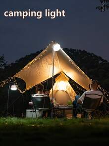 1pc Mini Portable LED Camping Light, LED Night Light, USB Light, Handheld Lantern, Emergency Light, Adjustable Brightness, 2400mAh Rechargeable Battery Powered, Hanging, Handheld, Magnetic - Handheld Lantern - View 3