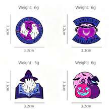 Glow In The Dark Halloween Ghost Black Cat Creative Brooch Badge Pin Funny Accessory For Clothes Bags Gift Festival - Multicolor - View 4