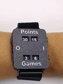 Tennis/Padel Score Wristband - Instant Score Tracker, Wrist Counter, No Memory Loss, Suitable For Singles/Doubles Matches - For Coaches, Referees, Players (White/Black) - Scoring Accessory - Multicolor - View 6